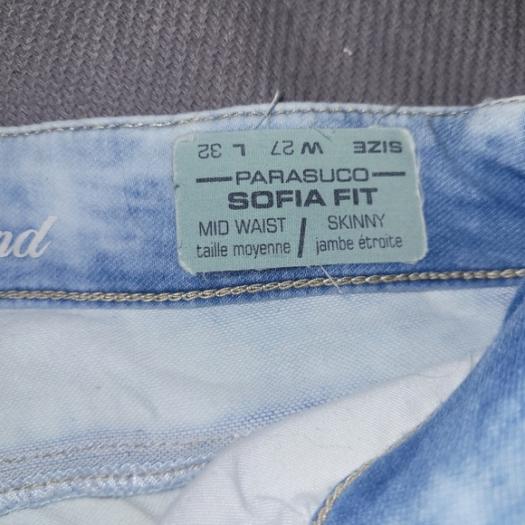 Parasuco Ice Wash Light Blue Jeans - Picture 4 of 7